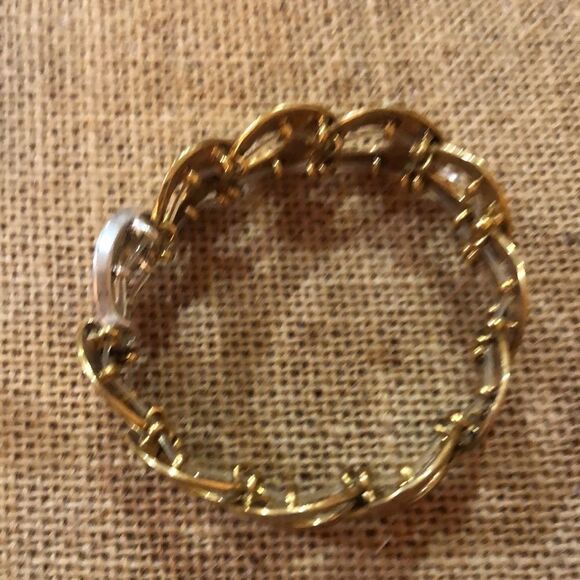 Stretch Gold tone and silver bracelet - Picture 4 of 7